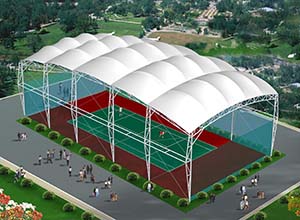 網(wǎng)球場膜結(jié)構(gòu)頂棚/雨棚/遮陽棚有什么優(yōu)點？