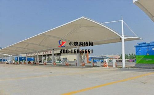 ?？h膜結(jié)構(gòu)充電站樁停車棚/雨棚【?？h漢生食品有限責(zé)任公司等】工程設(shè)計(jì)施工案例