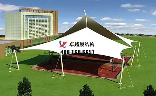 包頭膜結構網(wǎng)球場門球場籃球場（ 博康籃球訓練營）設計施工安裝案例