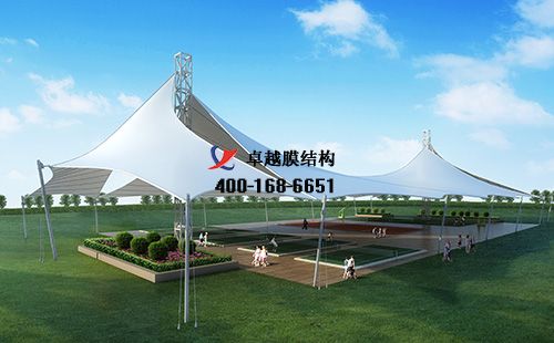   哈密膜結構網(wǎng)球場門球場籃球場（ 三道嶺體育活動中心 ）設計施工安裝案例