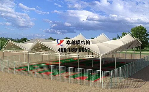 阿勒泰膜結構網(wǎng)球場門球場籃球場（阿勒泰地區(qū)第二高級中學“希望籃球訓練營 ）設計施工安裝案例