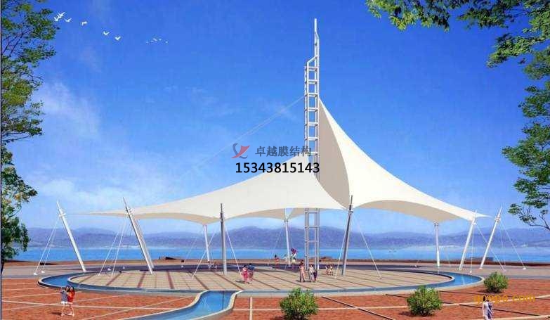 長沙景觀<font color='red'>張拉膜結(jié)構(gòu)</font>遮陽棚