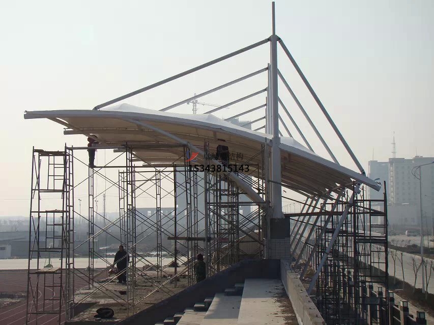 衡東體育公園膜結構【看臺雨棚】門球場案例