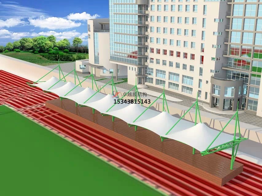 衡山體育公園膜結構【看臺雨棚】門球場案例