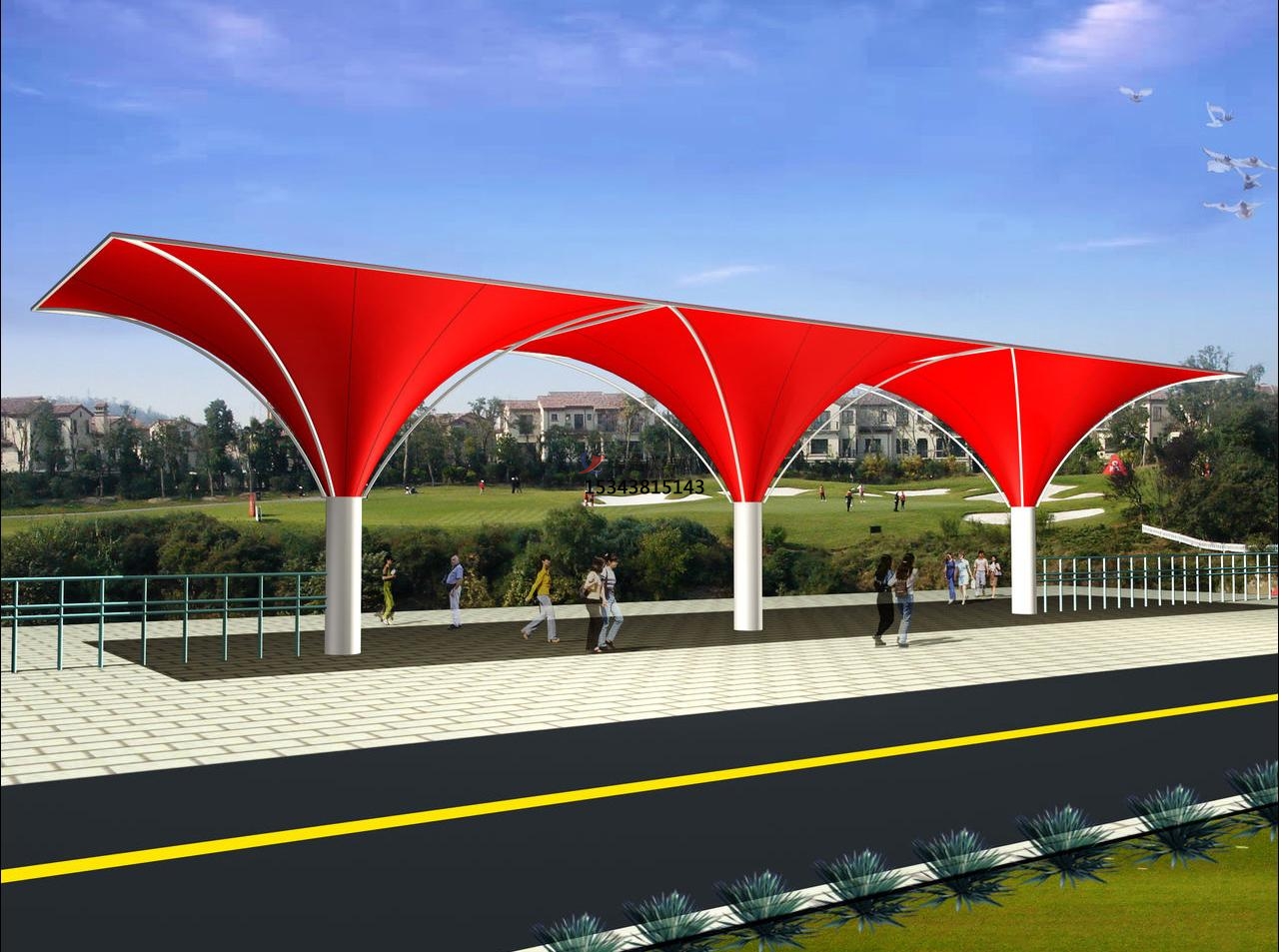 谷城膜結構景觀【張拉膜景觀】行業(yè)領先