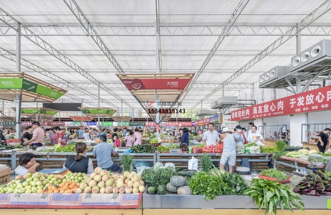 樂山<font color='red'>膜結構公司</font>【農貿市場膜結構頂棚】樂山膜結構廠家